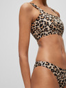 HUGO Beige Gemusterter Damen Bikini Bottom HUGO