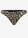 HUGO Beige Gemusterter Damen Bikini Bottom HUGO