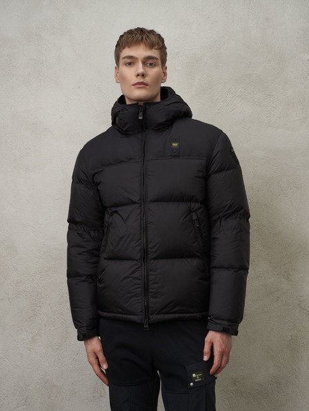 Blauer Schwarze Herren Daunenjacke Blauer Bernard