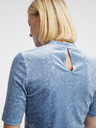 Orsay Hellblaues gemustertes Damen-Top aus Samt ORSAY