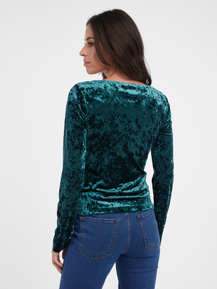 Orsay Petrolfarbenes Damen-Samt-Top ORSAY