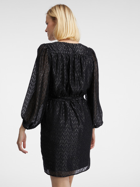 Orsay Schwarzes gemustertes Damenkleid ORSAY