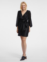 Orsay Schwarzes gemustertes Damenkleid ORSAY