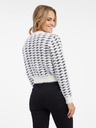 Orsay Schwarz-weiß gemusterte Damen-Strickjacke ORSAY