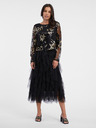 Orsay Schwarze gemusterte Damenbluse mit Pailletten ORSAY