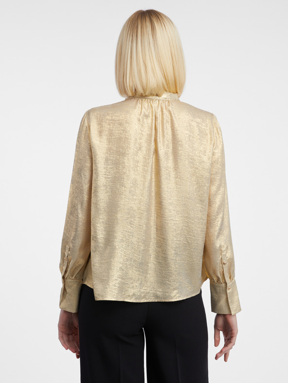 Orsay Damen-Satinbluse in Gold ORSAY