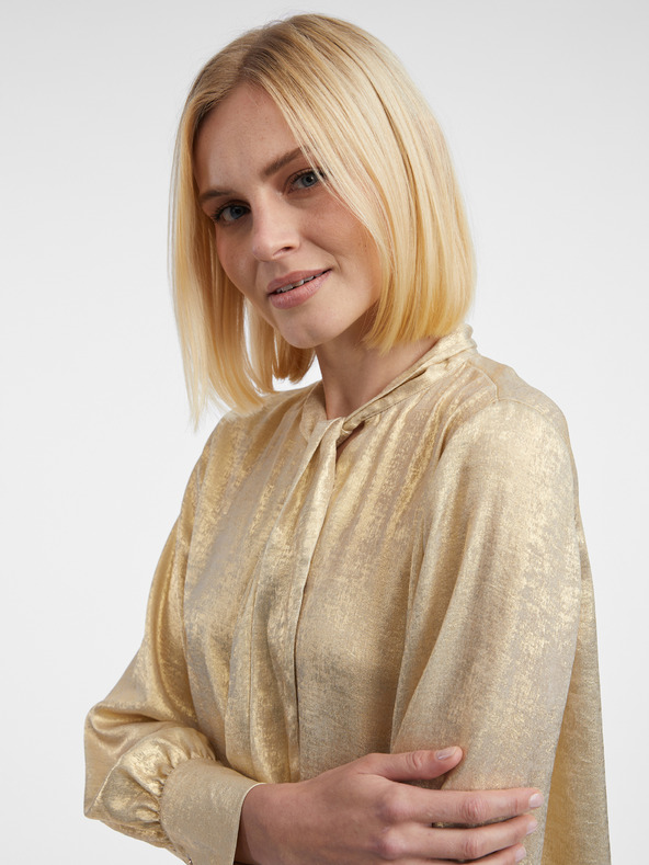 Orsay Damen-Satinbluse in Gold ORSAY