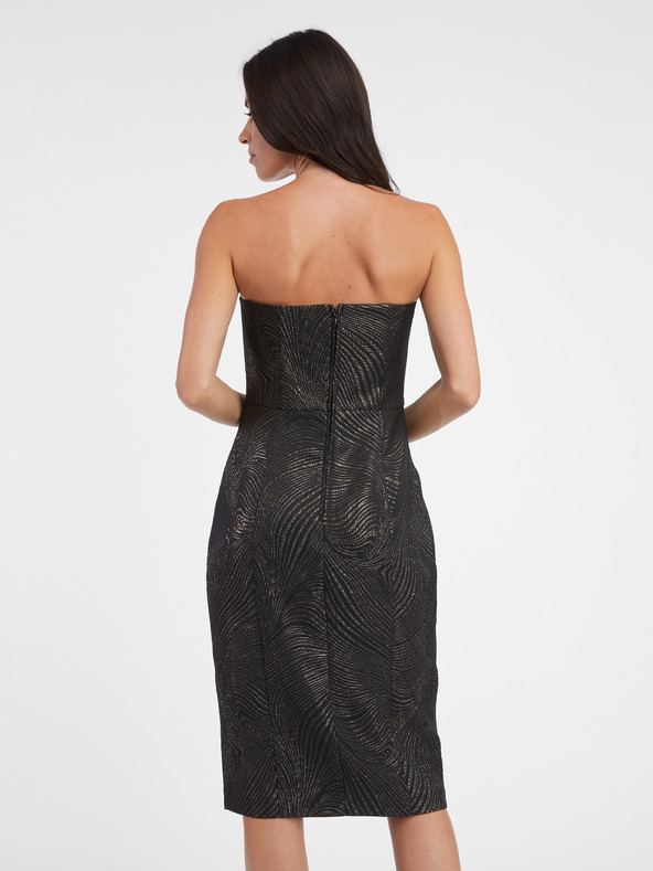 Orsay Schwarzes gemustertes Damen Etuikleid ORSAY