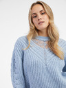 Orsay Hellblauer Damenpullover mit Spitze ORSAY