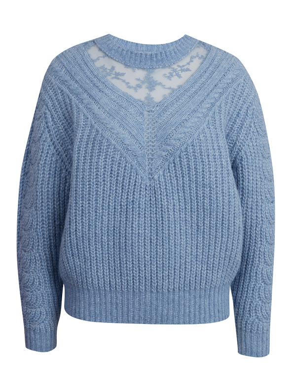 Orsay Hellblauer Damenpullover mit Spitze ORSAY
