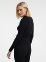Orsay Schwarzer leichter Damenpulli mit Spitze ORSAY
