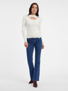 Orsay Cremefarbener leichter Damenpullover mit Spitze ORSAY