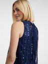 Orsay Dunkelblaue Damenbluse mit Pailletten ORSAY