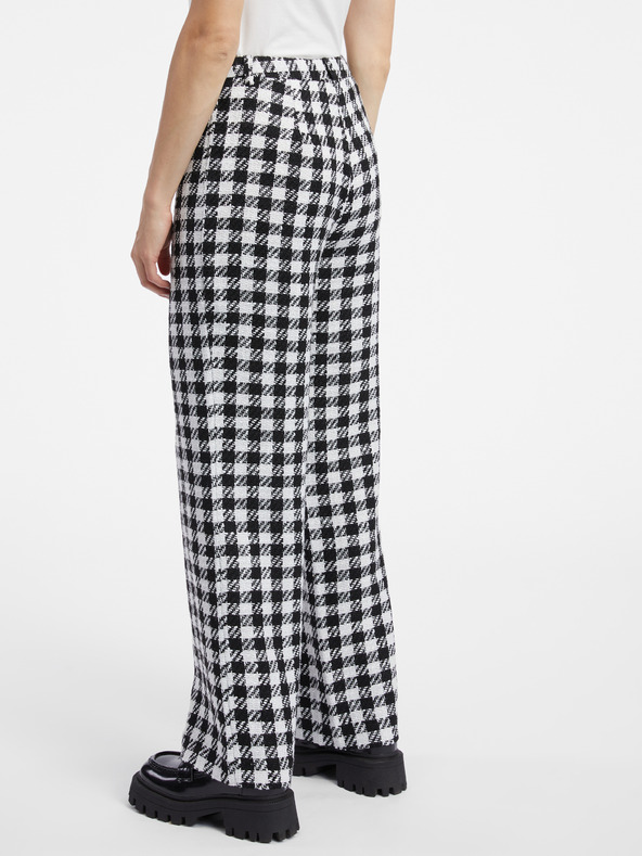 Orsay Weiß-schwarz gemusterte Damenhose ORSAY