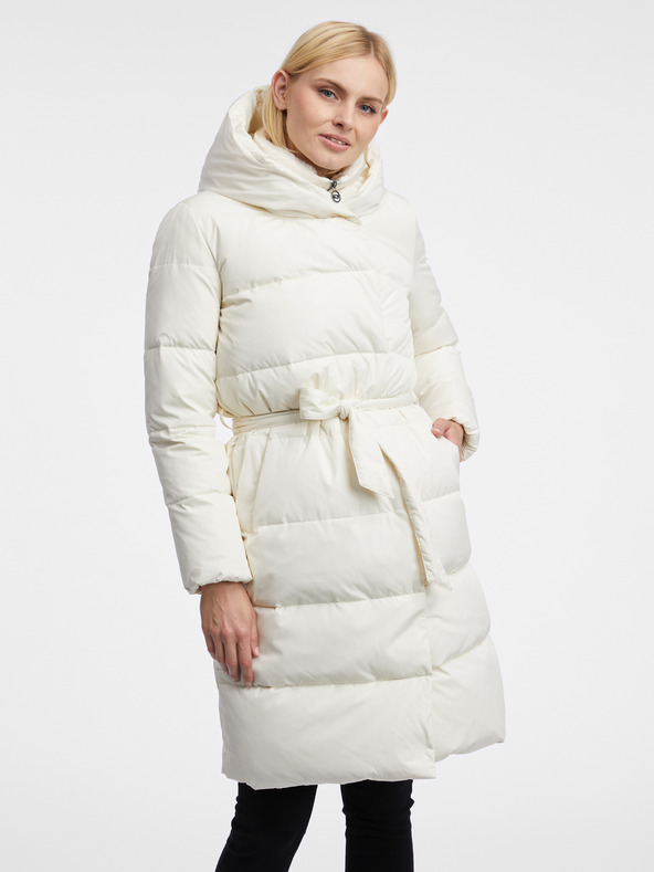 Orsay Cremefarbener  Damen Daunen-Wintersteppmantel ORSAY