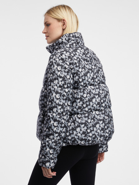 Orsay Grau-schwarz gemusterte Damen-Steppjacke ORSAY