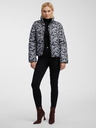 Orsay Grau-schwarz gemusterte Damen-Steppjacke ORSAY