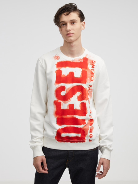 Diesel Weißer Herren-Hoodie Diesel