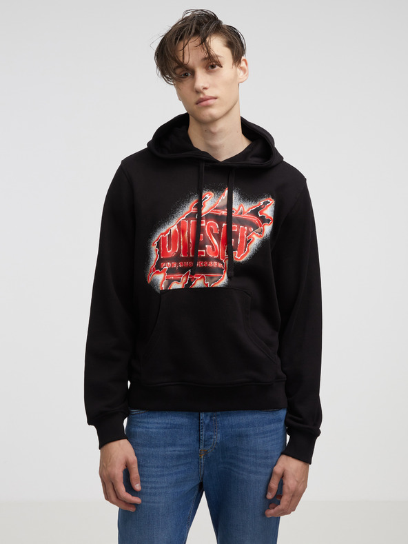 Diesel Schwarzer Herren Hoodie Diesel