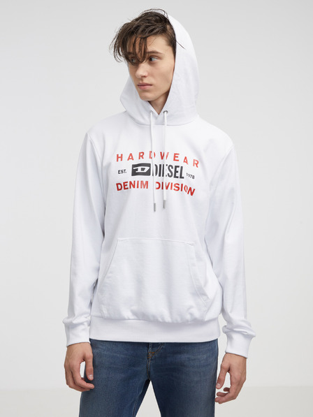 Diesel Weißer Herren-Hoodie Diesel