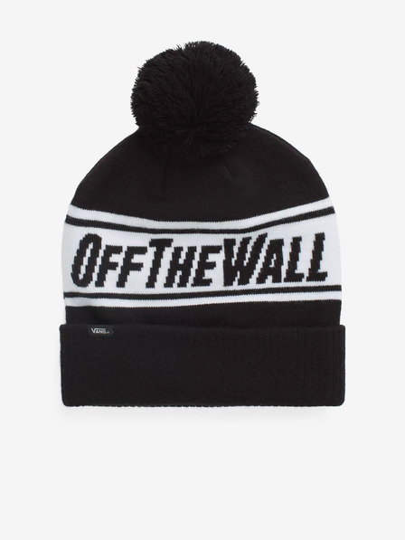 Vans Weiß und schwarz gemusterte Herren-Wintermütze mit Bommel VANS