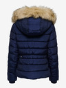 ONLY Dunkelblaue Damen-Steppjacke mit Kunstpelz ONLY New Camilla
