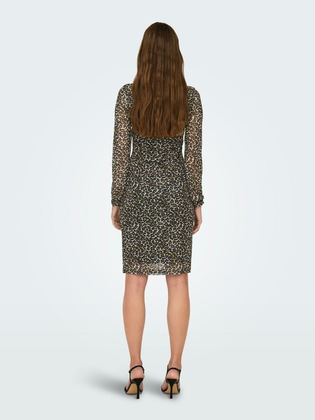 ONLY Braunes gemustertes Damen Etuikleid ONLY Erica