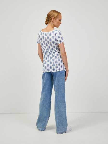 Orsay Blau-weiß gemustertes T-Shirt ORSAY