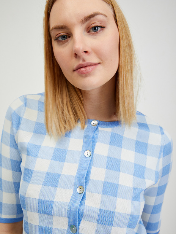 Orsay Hellblau karierte Damen Cardigan ORSAY