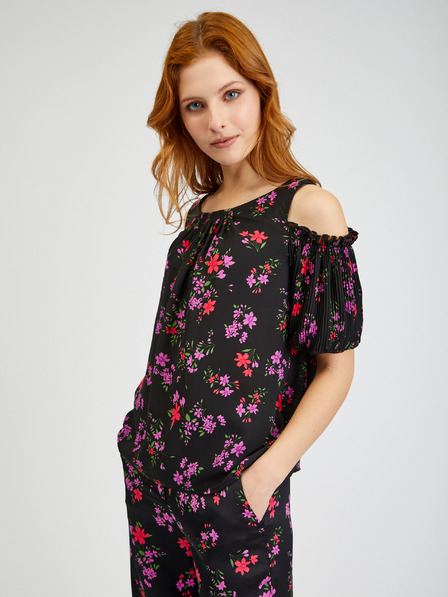 Orsay Schwarze geblümte Bluse ORSAY