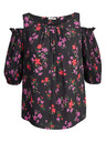 Orsay Schwarze geblümte Bluse ORSAY