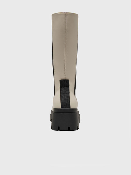 ONLY Cremefarbene niedrige Damenstiefel ONLY Doja