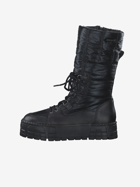 Tamaris Schwarze Damenstiefel aus Kunstpelz Tamaris