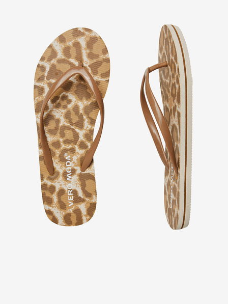 Vero Moda Braun gemusterte Flip Flops VERO MODA Selma