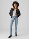 Vero Moda Braun und schwarz VERO MODA Manhattan Damen Lederjacke