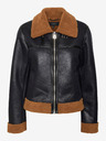 Vero Moda Braun und schwarz VERO MODA Manhattan Damen Lederjacke