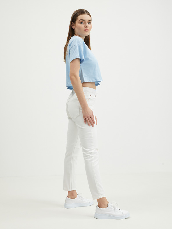 TALLY WEiJL Weiße Slim Fit-Jeans mit Rippeffekt TALLY WEiJL