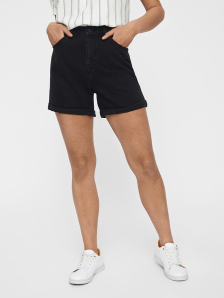 Vero Moda Schwarze Denim-Shorts mit hoher Taille VERO MODA Nineteen