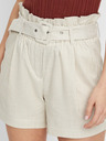 Vero Moda Beige gestreifte Shorts mit hoher Taille VERO MODA Gally