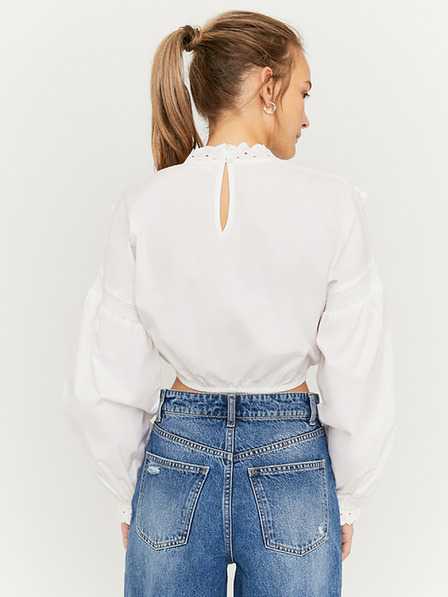 TALLY WEiJL Weiße kurze Bluse TALLY WEiJL