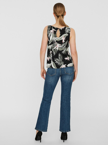 Vero Moda Schwarzes geblümtes Oberteil VERO MODA Easy