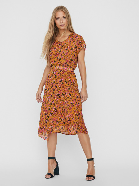 Vero Moda Senffarbene Blumenbluse VERO MODA Vilde