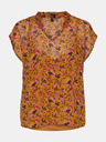Vero Moda Senffarbene Blumenbluse VERO MODA Vilde