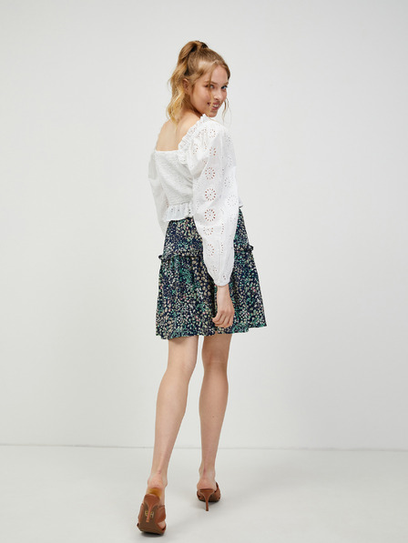 Vero Moda Weiße perforierte Schnittbluse mit Ballonärmeln VERO MODA Naima