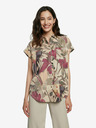 Desigual Beigefarbenes Desigual Cam Etnican Gemustertes Damenhemd