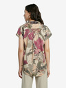 Desigual Beigefarbenes Desigual Cam Etnican Gemustertes Damenhemd