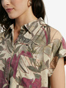 Desigual Beigefarbenes Desigual Cam Etnican Gemustertes Damenhemd