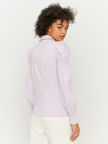 TALLY WEiJL Hellviolettes Hemd mit gerafften Ärmeln TALLY WEiJL