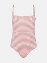 Vero Moda Weiß und rosa gestreifter einteiliger Badeanzug VERO MODA Emily