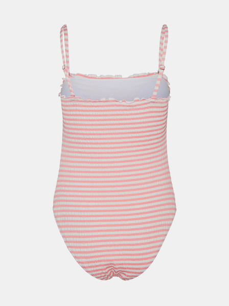 Vero Moda Weiß und rosa gestreifter einteiliger Badeanzug VERO MODA Emily